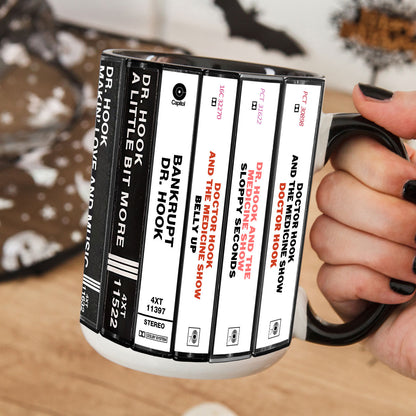 Dr. Hook Albums Cassette Collection Retro Accent Mug