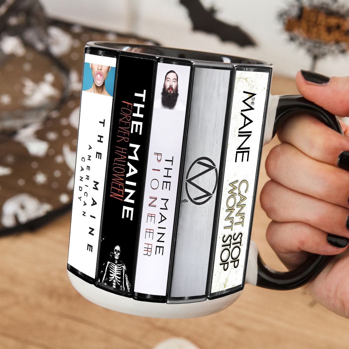 The Maine Albums Cassette Collection Retro Accent Mug
