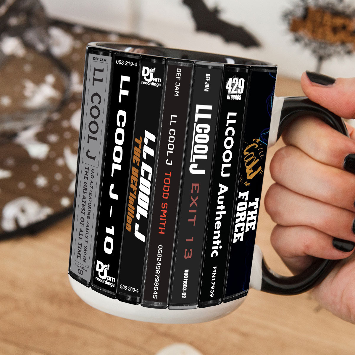 LL Cool J Albums Cassette Collection Retro Accent Mug