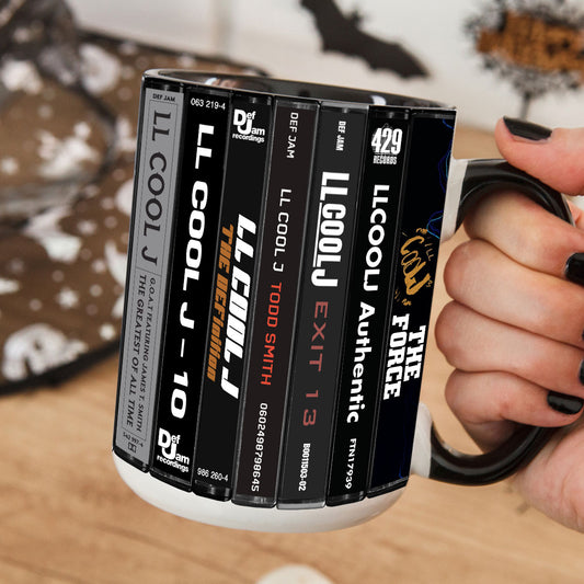 LL Cool J Albums Cassette Collection Retro Accent Mug
