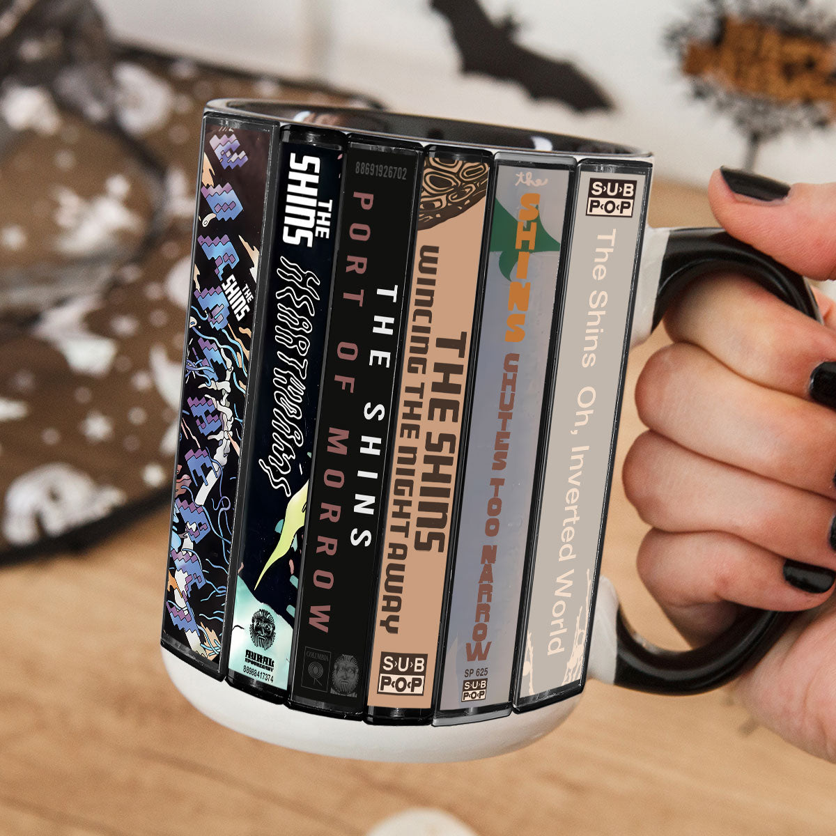 The Shins Albums Cassette Collection Retro Accent Mug