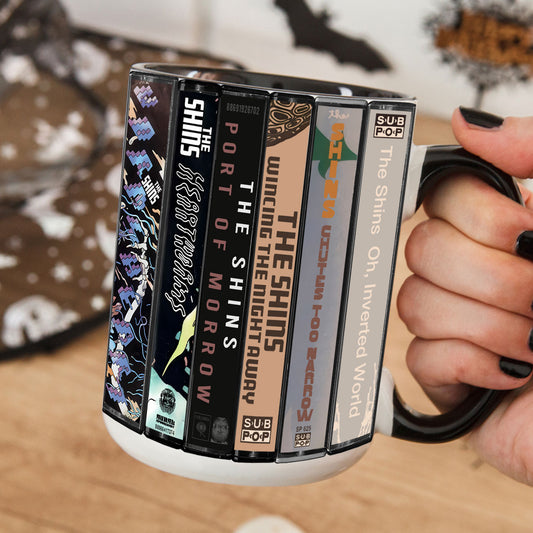The Shins Albums Cassette Collection Retro Accent Mug
