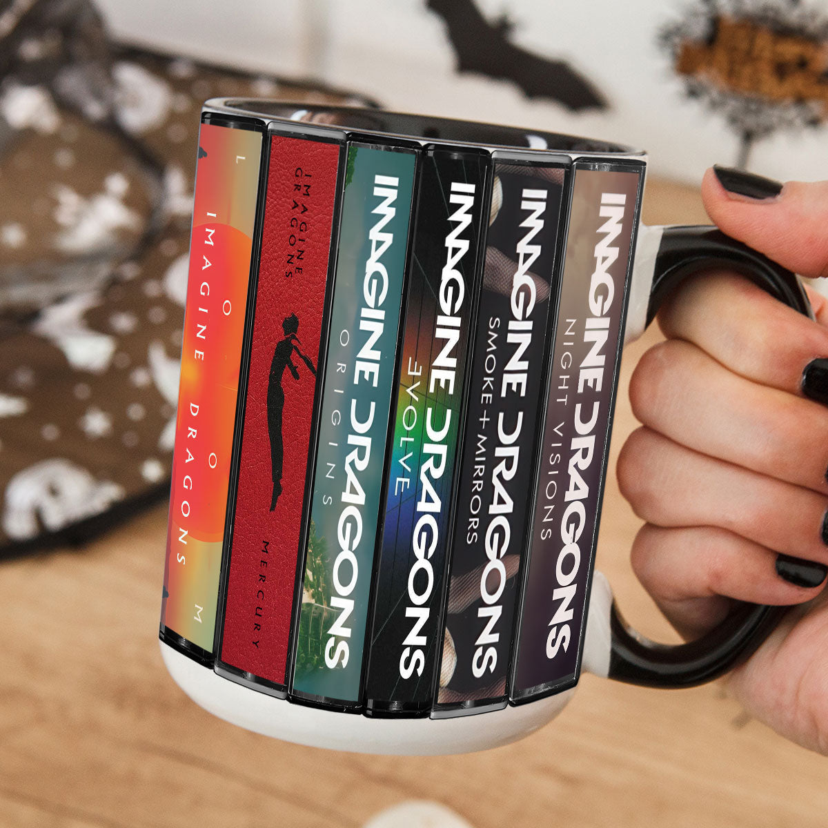 Imagine Dragons Albums Cassette Collection Retro Accent Mug