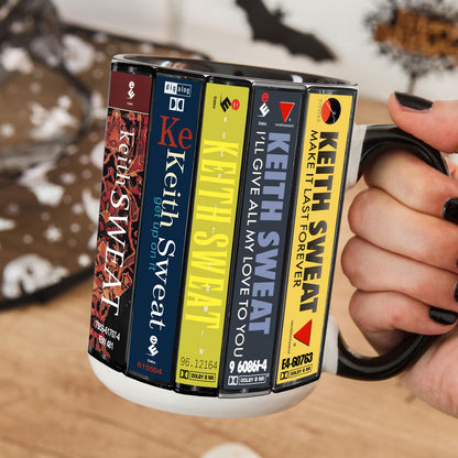 Keith Sweat Albums Cassette Collection Retro Accent Mug