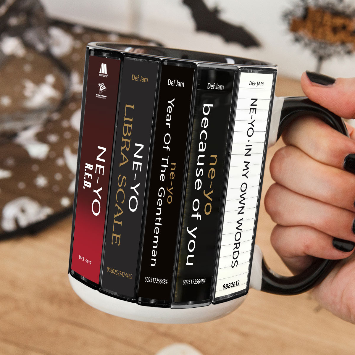 Ne-Yo Albums Cassette Collection Retro Accent Mug