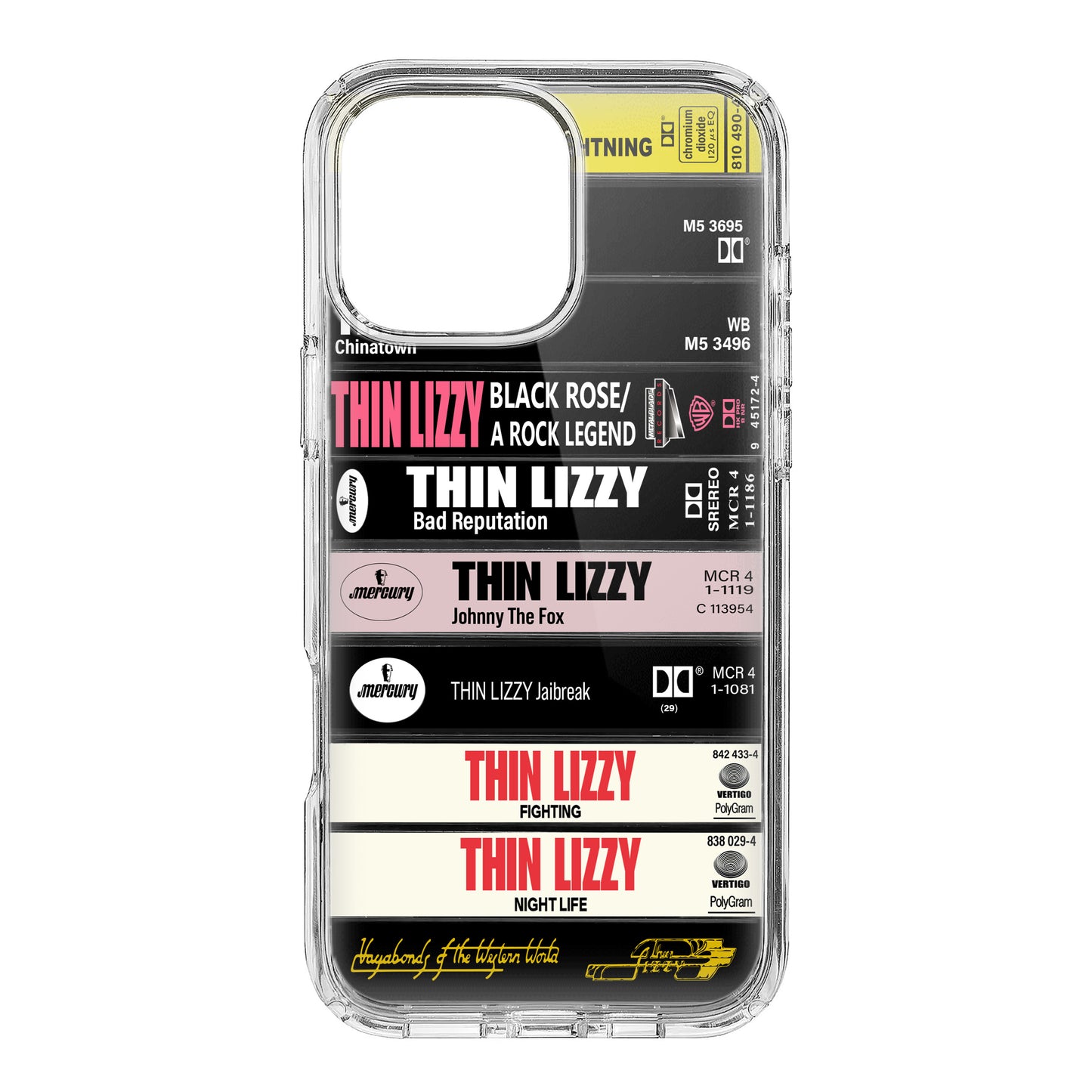 Thin Lizzy Albums Cassette Collection Retro Phone Case