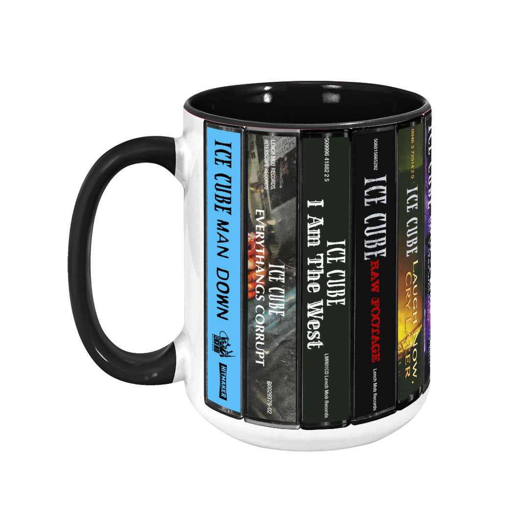 Ice Cube Albums Cassette Collection Retro Accent Edge-to-Edge Printed Mug