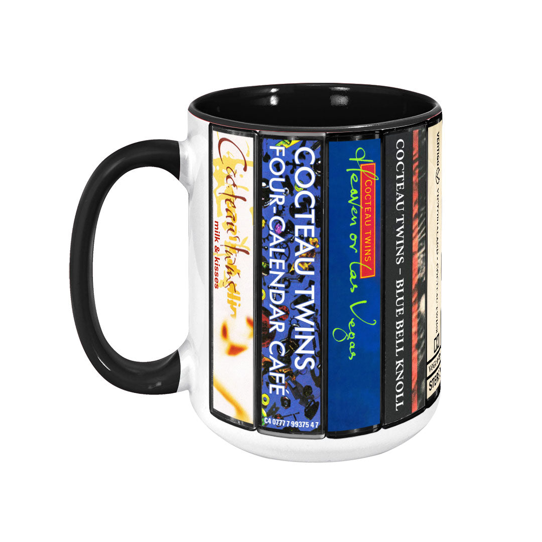 Cocteau Twins Albums Cassette Collection Retro Accent Edge-to-Edge Printed Mug