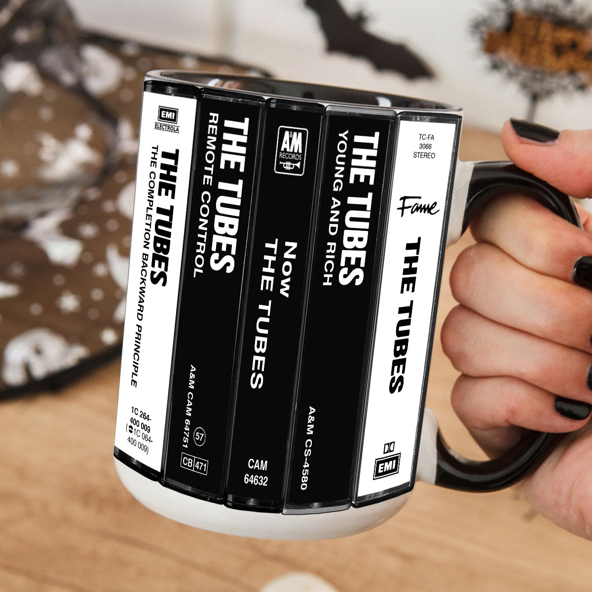 The Tubes Albums Cassette Collection Retro Accent Mug