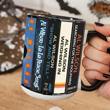 Al Wilson Albums Cassette Collection Retro Accent Mug