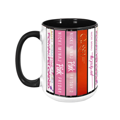 Nicki Minaj Albums Cassette Collection Retro Accent Edge-to-Edge Printed Mug