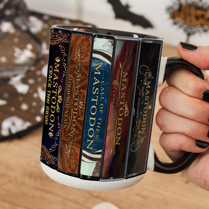 Mastodon Albums Cassette Collection Retro Accent Mug