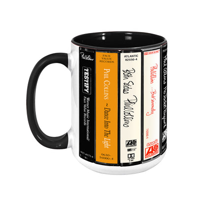 Phil Collins Albums Cassette Retro Collection Accent Mug