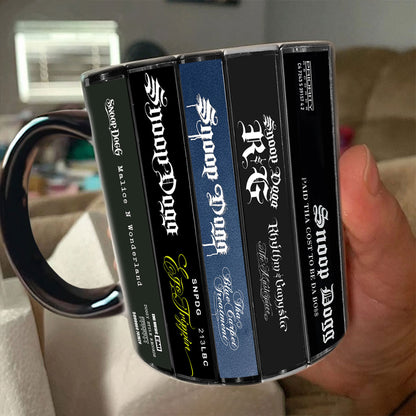Snoop Dogg Albums Cassette Collection Retro Accent Mug