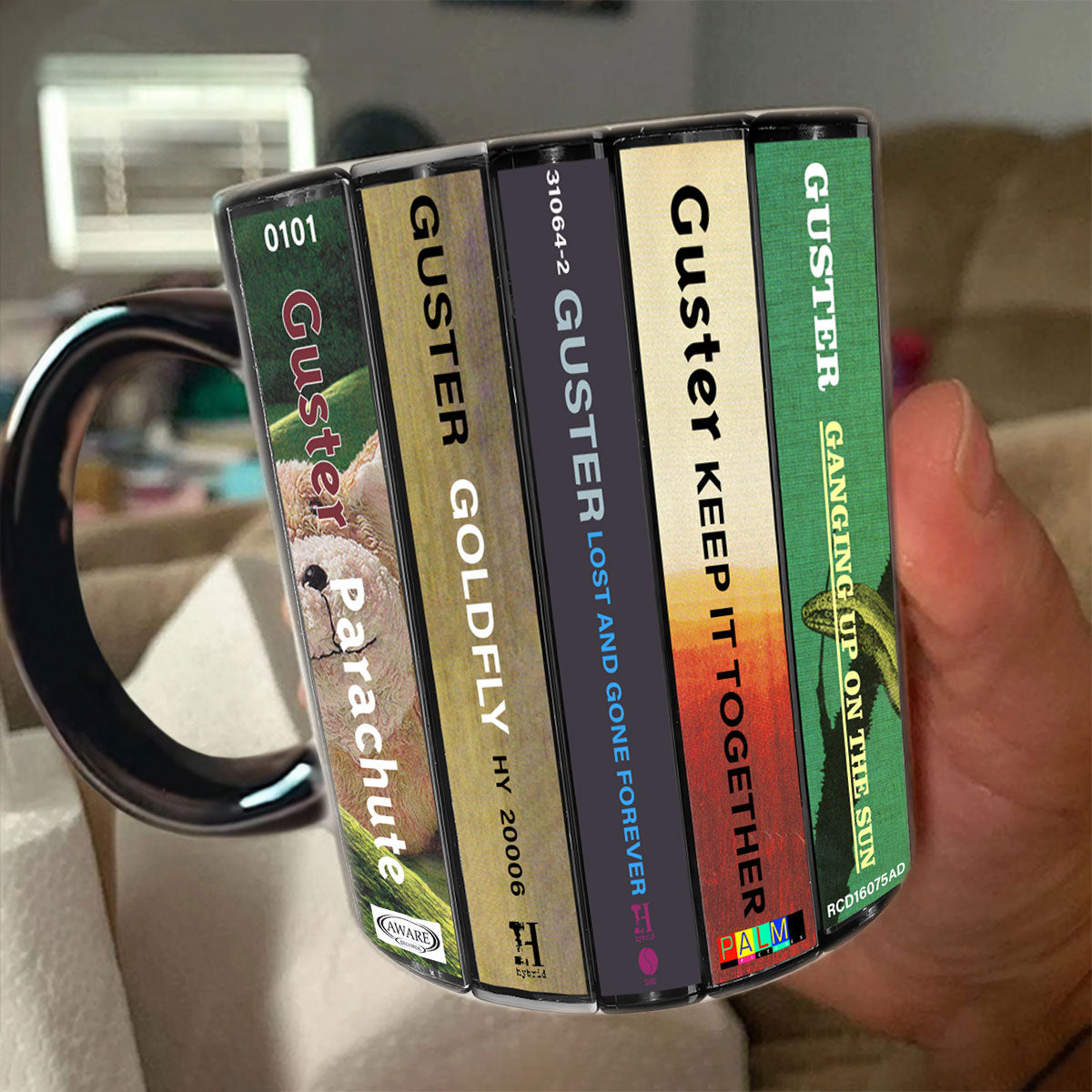 Guster Albums Cassette Collection Retro Accent Mug