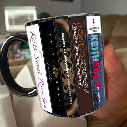 Keith Sweat Albums Cassette Collection Retro Accent Mug