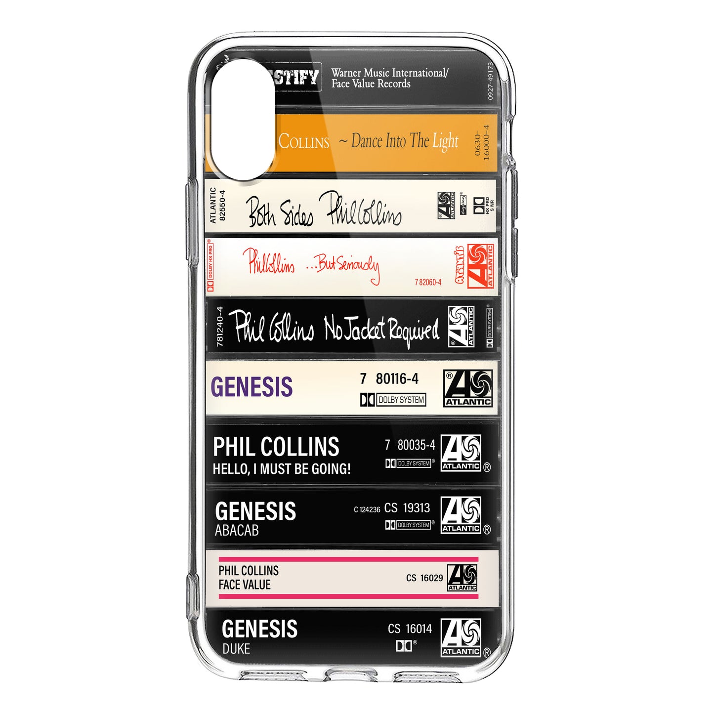 Phil Collins Albums Cassette Collection Retro Phone Case