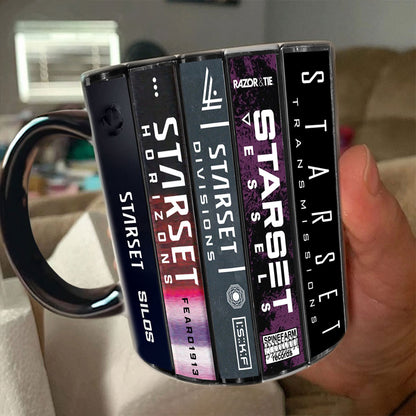 Starset Albums Cassette Collection Retro Accent Mug