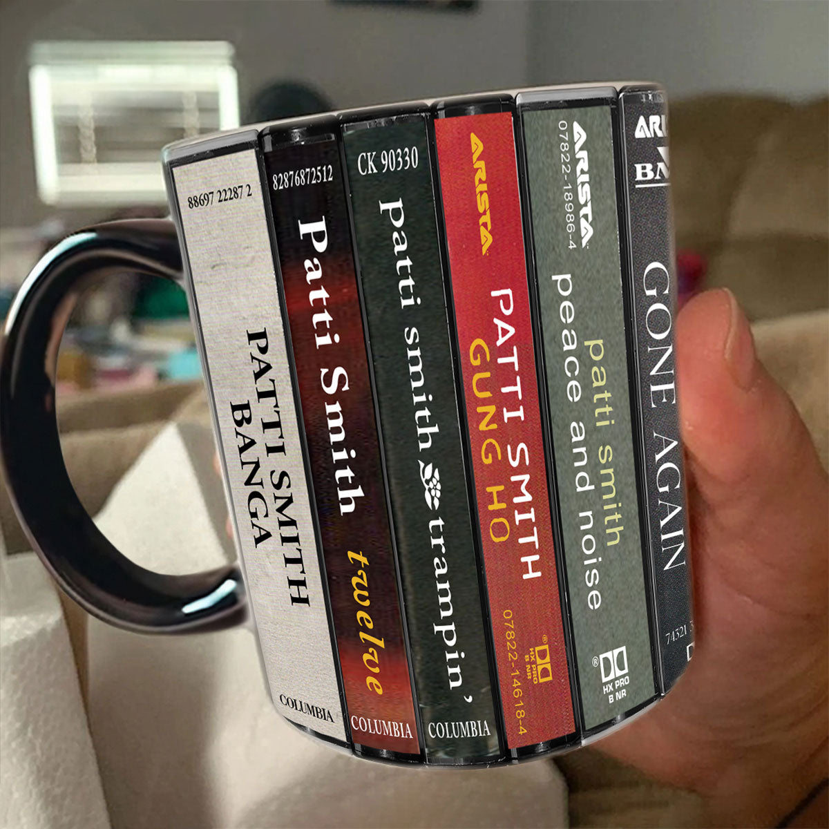 Patti Smith Albums Cassette Collection Retro Accent Mug
