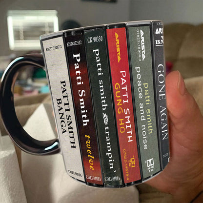 Patti Smith Albums Cassette Collection Retro Accent Mug