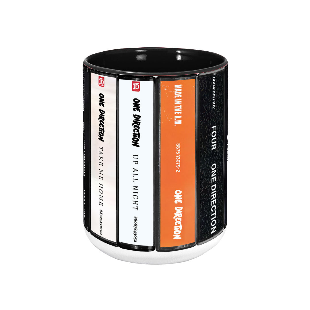 One Direction Albums Cassette Collection Retro Accent Mug