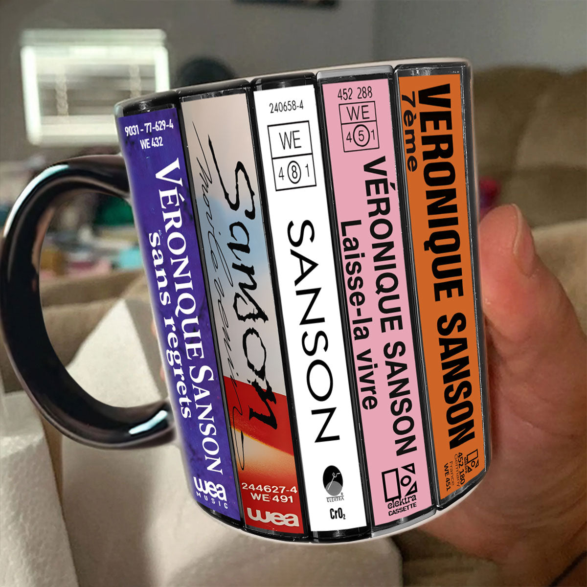 Véronique Sanson Albums Cassette Collection Retro Accent Mug