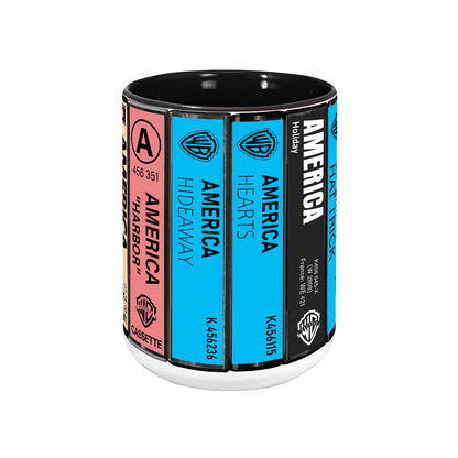 America Albums Cassette Collection Retro Accent Mug