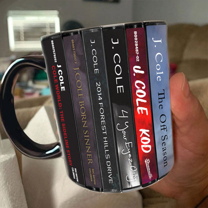 J. Cole Albums Cassette Collection Retro Accent Mug