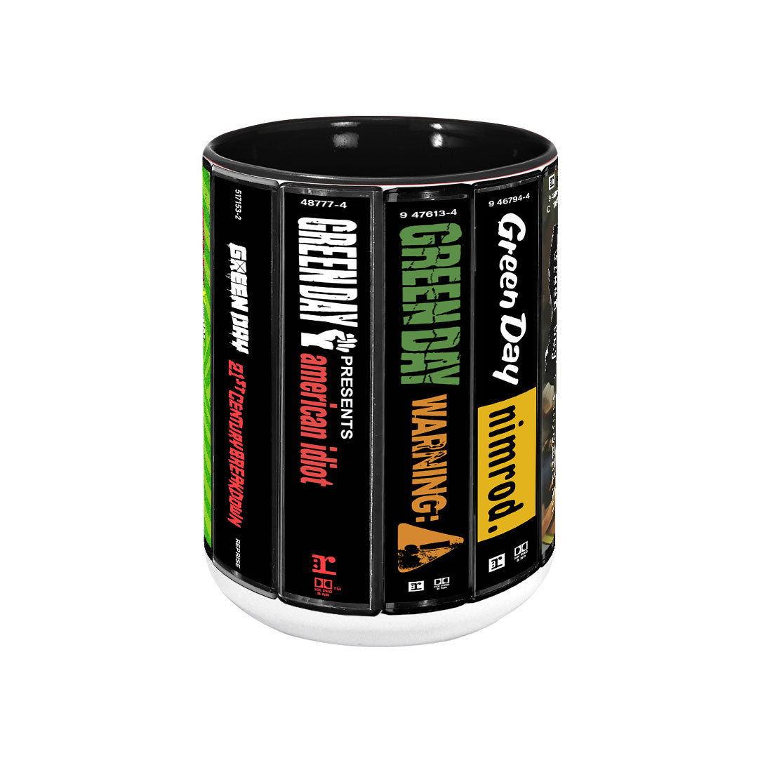 Green Day Albums Cassette Collection Retro Accent Mug – MTervoDesign