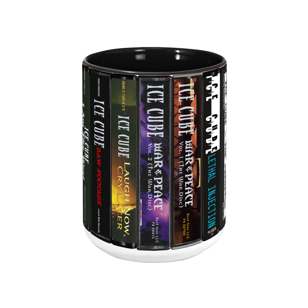 Ice Cube Albums Cassette Collection Retro Accent Edge-to-Edge Printed Mug