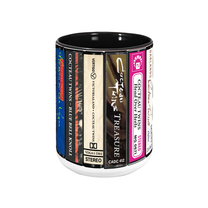Cocteau Twins Albums Cassette Collection Retro Accent Edge-to-Edge Printed Mug