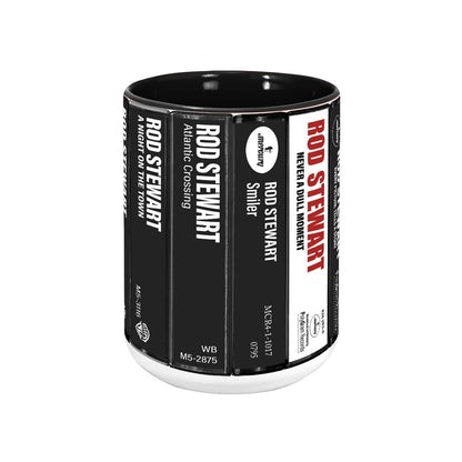 Rod Stewart Albums Cassette Retro Collection Accent Mug