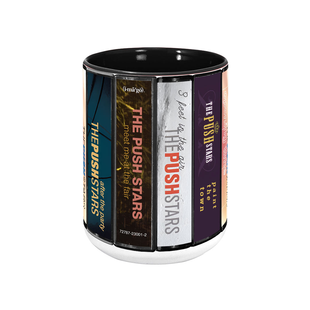 The Push Stars Albums Cassette Collection Retro Accent Mug