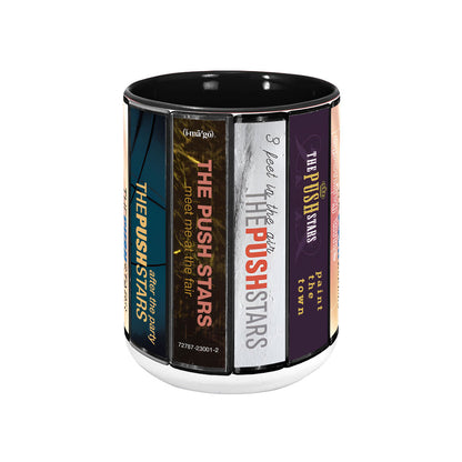 The Push Stars Albums Cassette Collection Retro Accent Mug