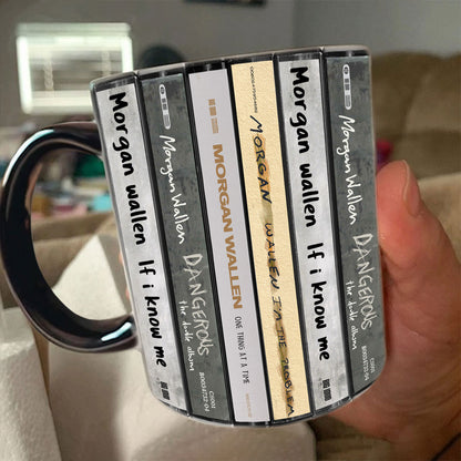 Morgan Wallen Albums Cassette Collection Retro Accent Mug