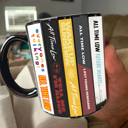 All Time Low Albums Cassette Collection Retro Accent Mug