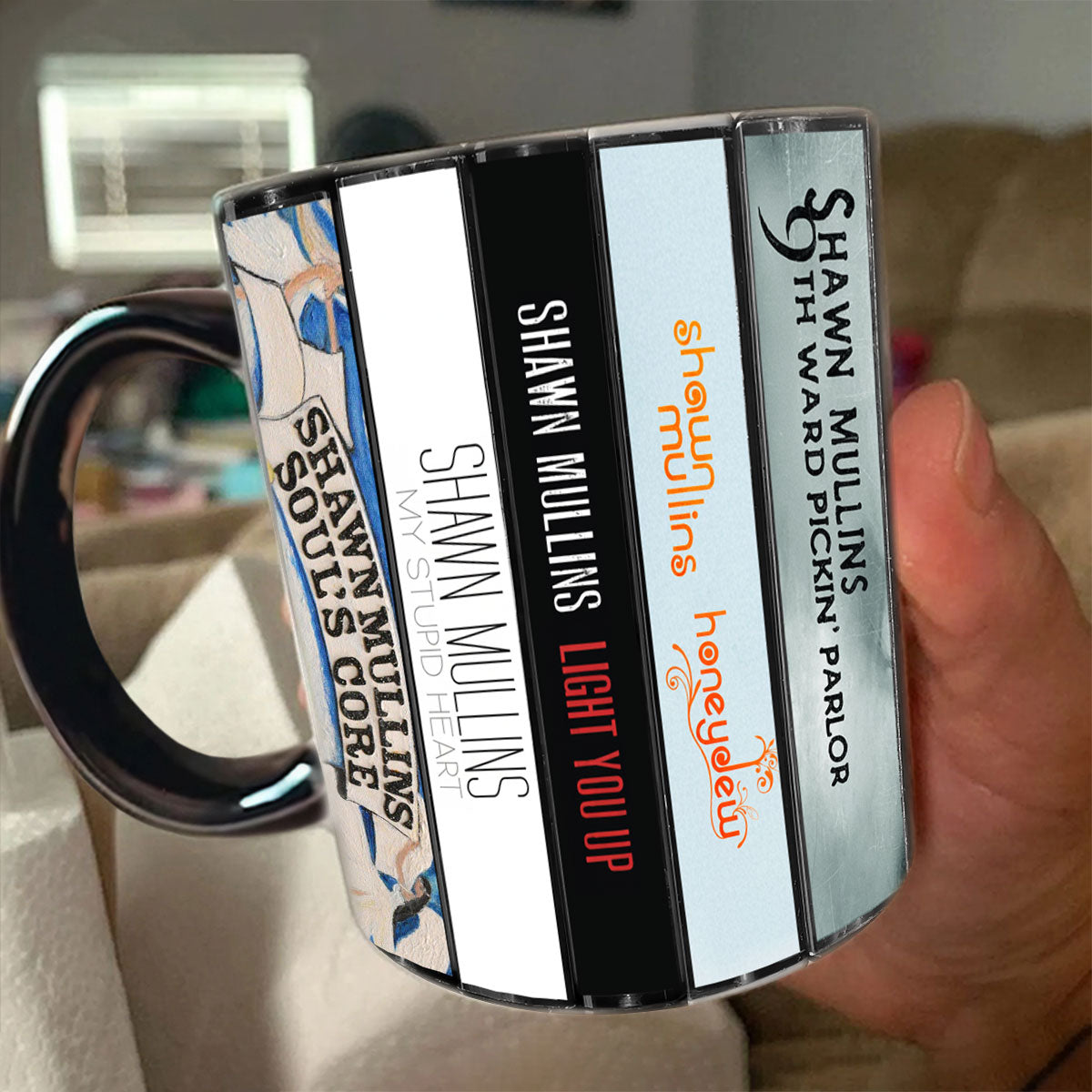Shawn Mullins Albums Cassette Collection Retro Accent Mug