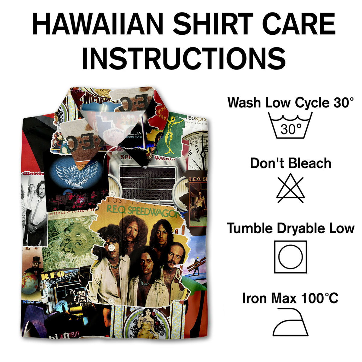 REO Speedwagon Albums Covers Collage Unisex Hawaiian Shirt
