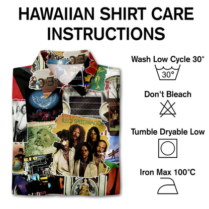 REO Speedwagon Albums Covers Collage Unisex Hawaiian Shirt
