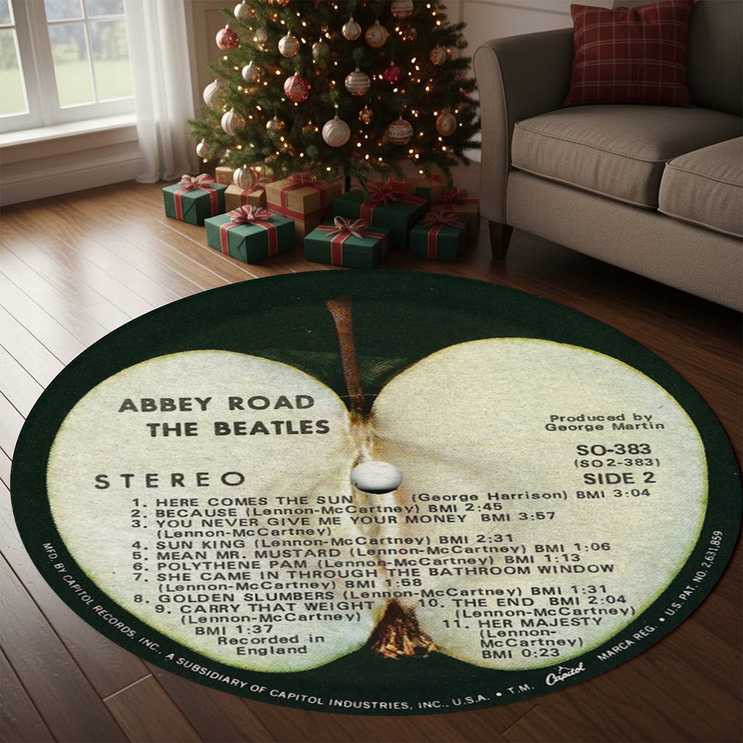 Custom Album Music CD Round Rug