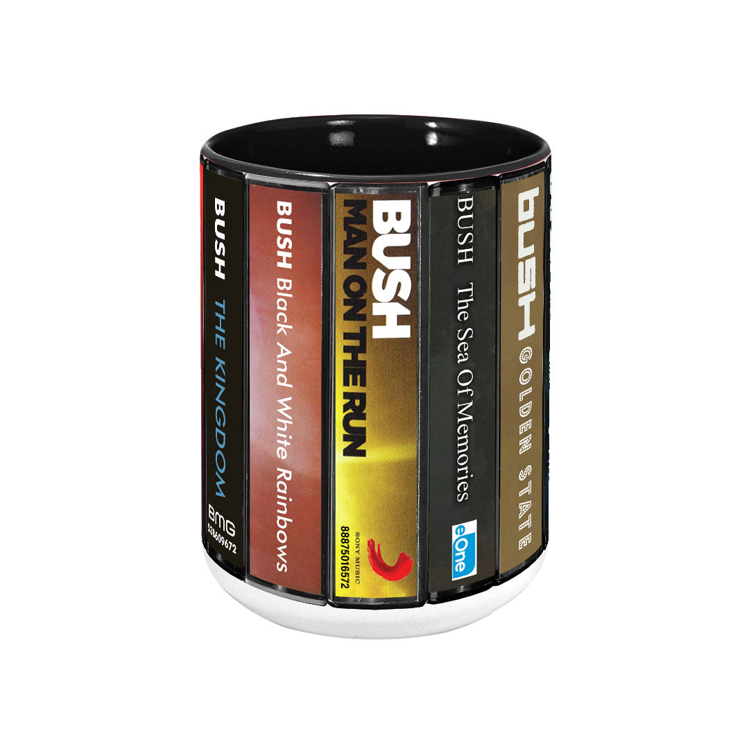 Bush Albums Cassette Collection Retro Accent Mug