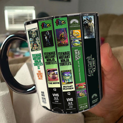 Teenage Mutant Ninja Turtles VHS Collection Retro Accent Mug
