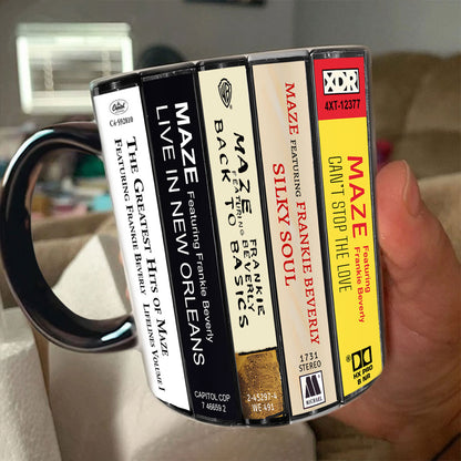 Maze Albums Cassette Collection Retro Accent Mug