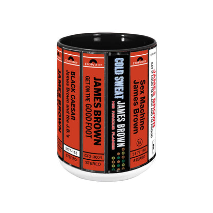 James Brown Albums Cassette Collection Retro Accent Mug