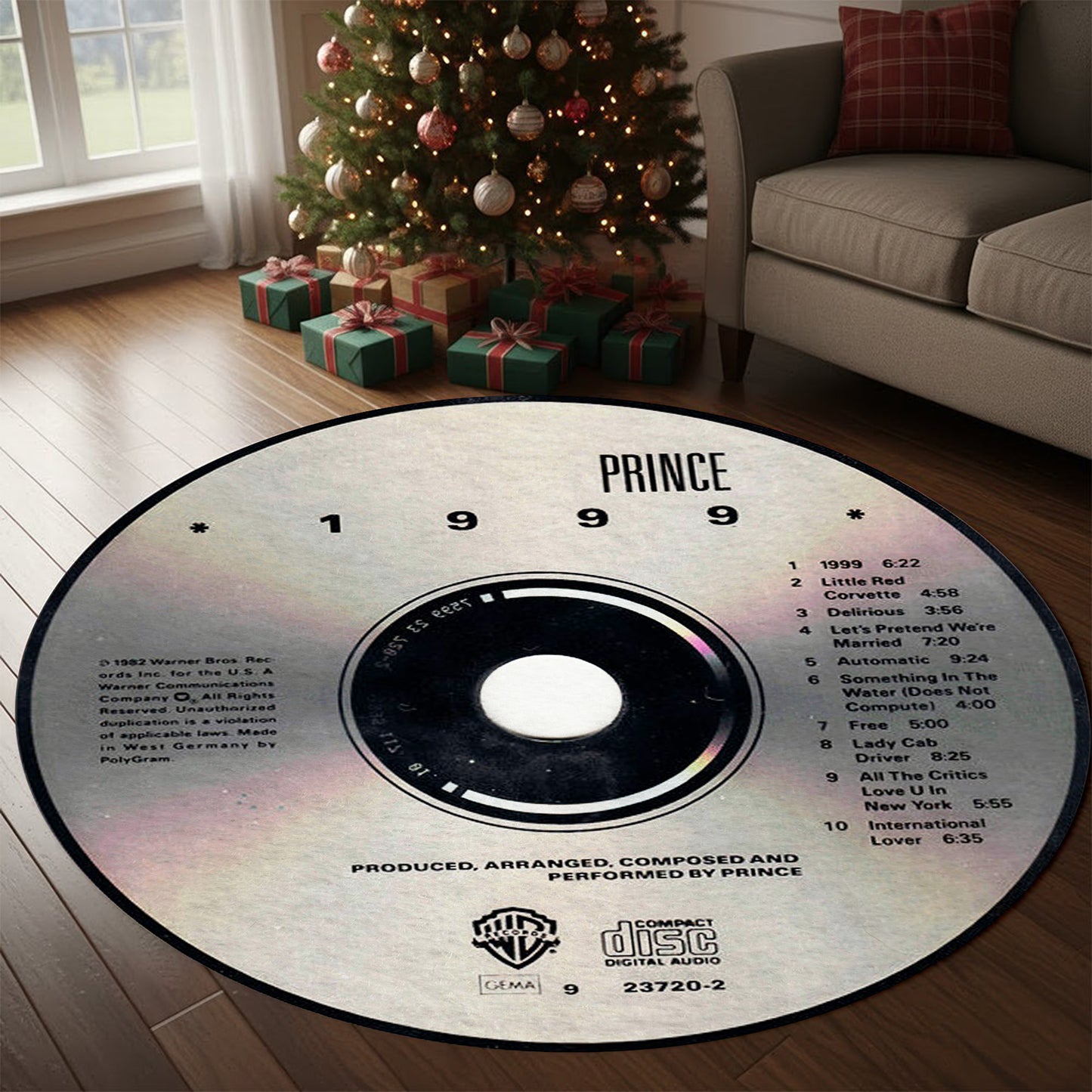 Custom Album Music CD Round Rug