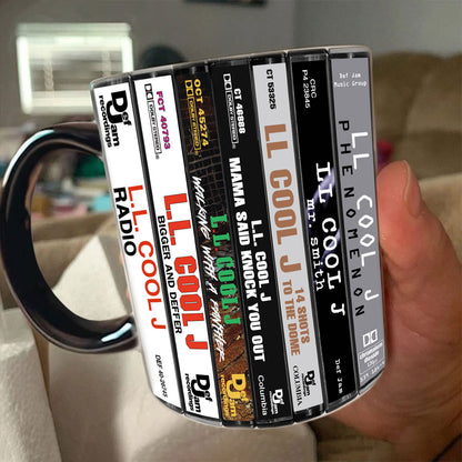 LL Cool J Albums Cassette Collection Retro Accent Mug