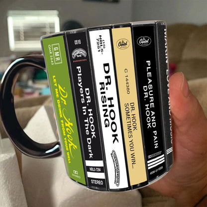 Dr. Hook Albums Cassette Collection Retro Accent Mug