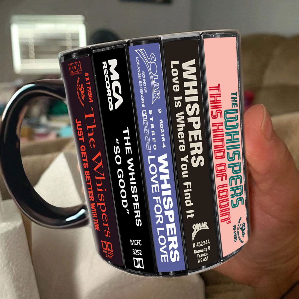 The Whispers Albums Cassette Collection Retro Accent Mug