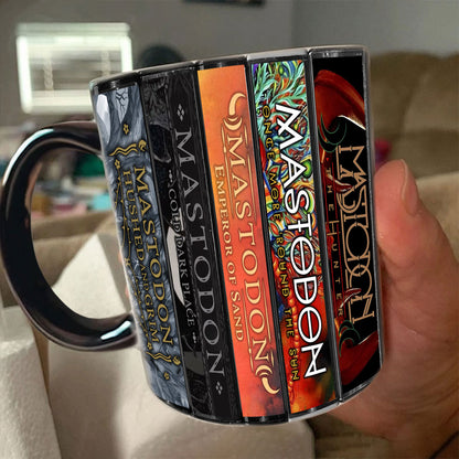 Mastodon Albums Cassette Collection Retro Accent Mug