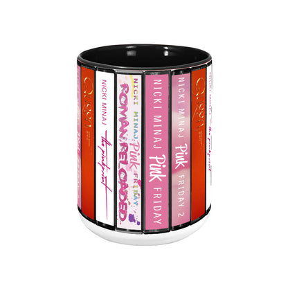 Nicki Minaj Albums Cassette Collection Retro Accent Edge-to-Edge Printed Mug